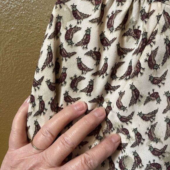 NWT Rachel Rachel Roy size L bow tie V neckline. Puff sleeves tunic - Picture 4 of 8